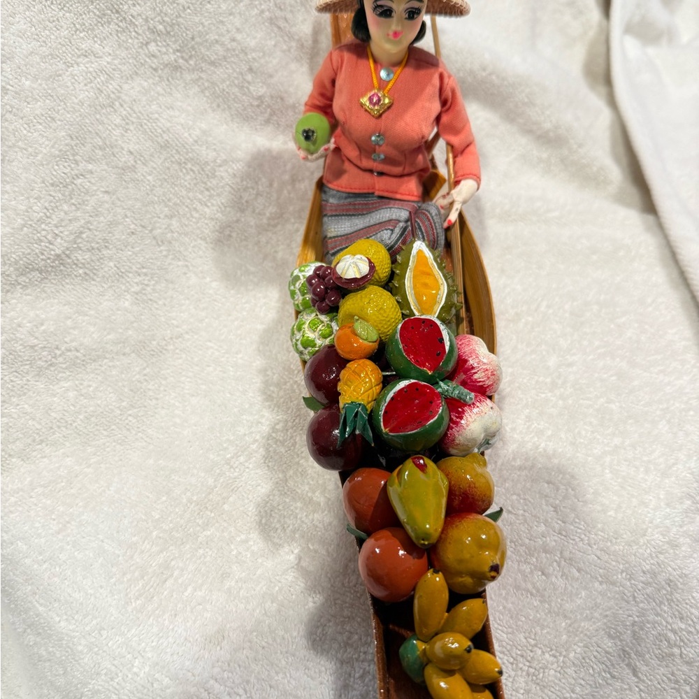 Vintage Fruit Vendor Figurine